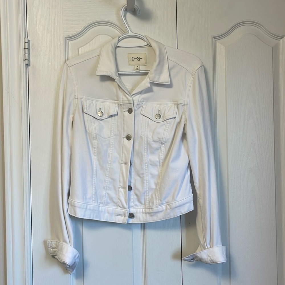 JESSICA SIMPSON white Jean jacket